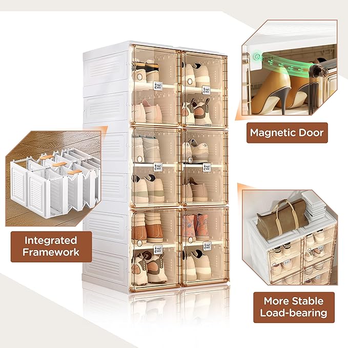 🥾 Ultieme Vouwbare Transparante Schoenkast – Meerlaagse Stofvrije Opberg Organizer 🗄️